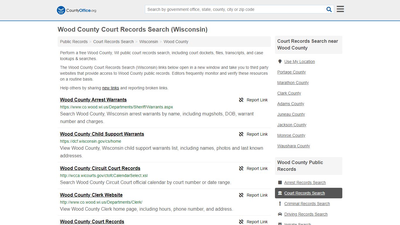 Court Records Search - Wood County, WI (Adoptions ...