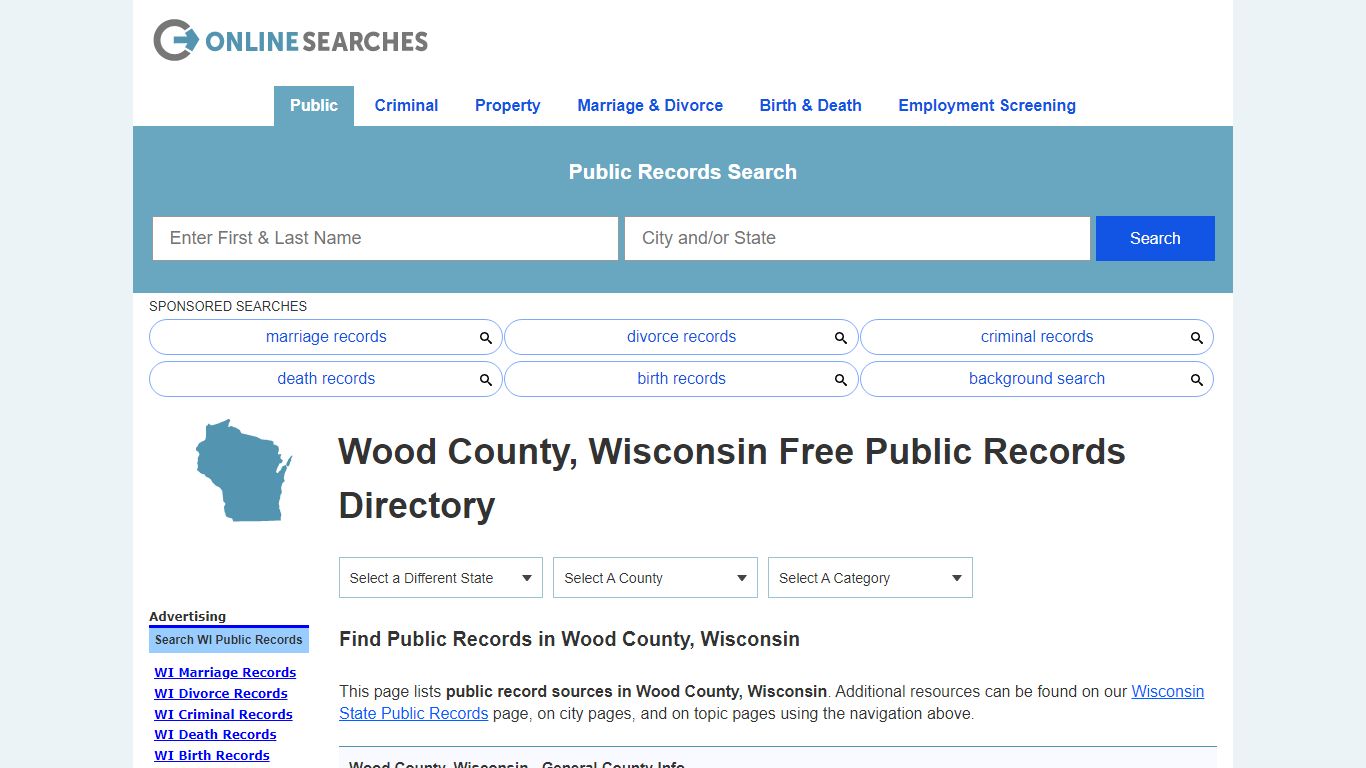 Wood County, Wisconsin Public Records Directory